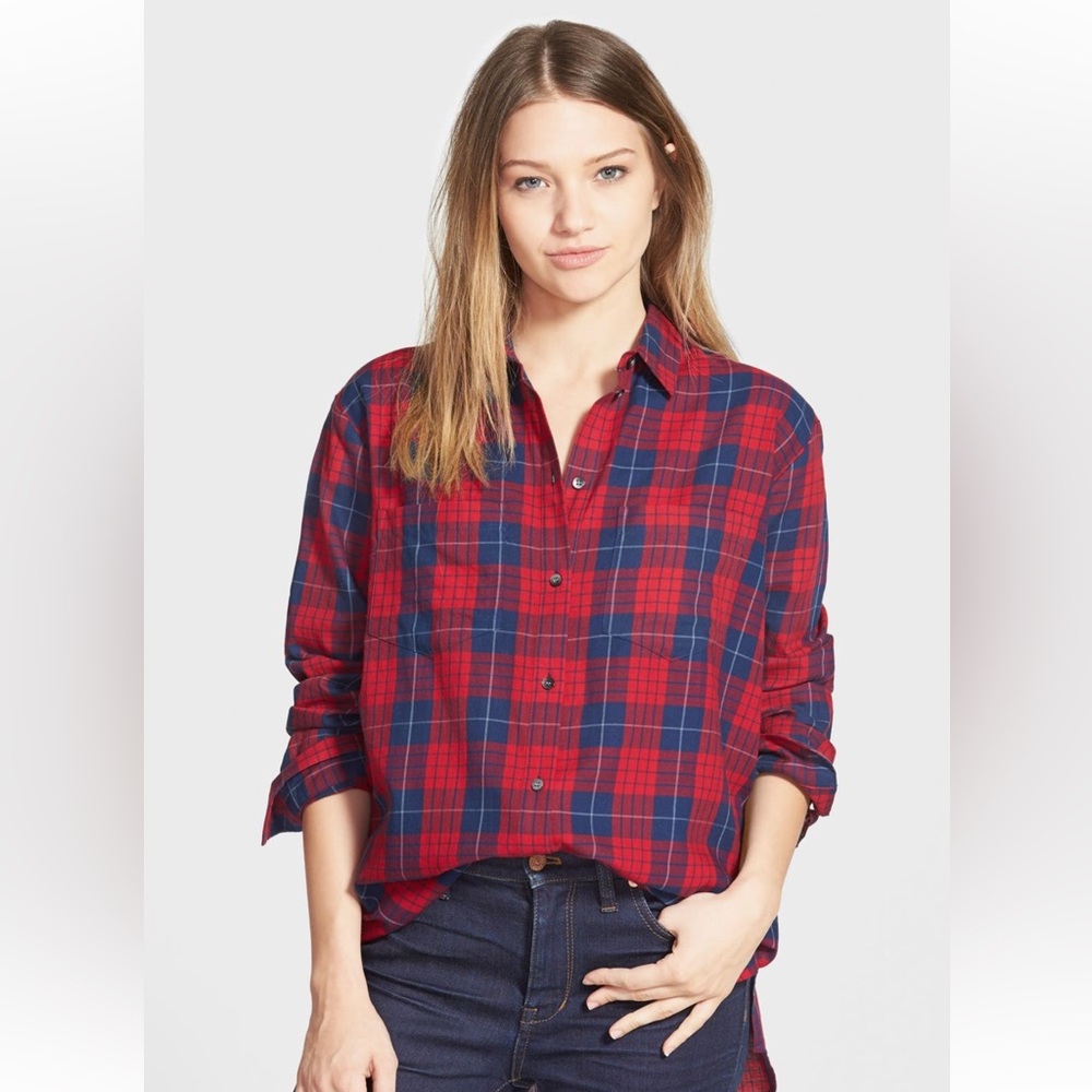 Madewell ‘Edina Plaid’ Oversize Boyshirt